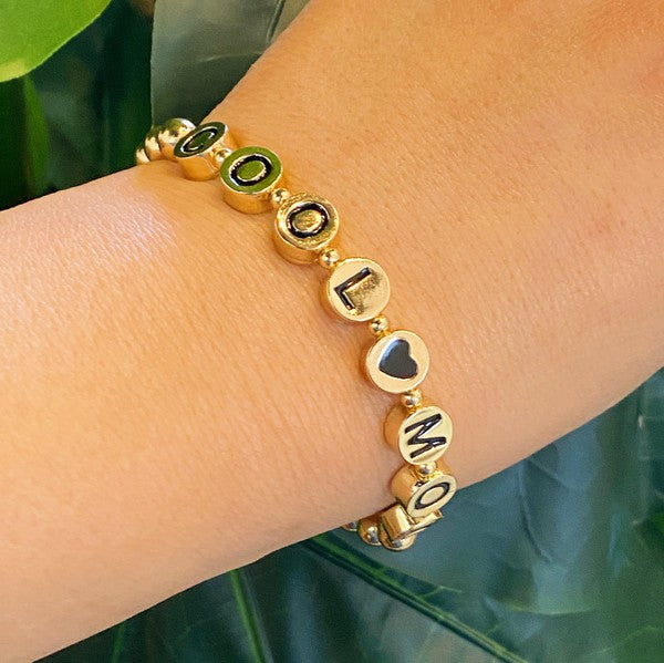 COOL MOM GOLD BEAD BRACELET