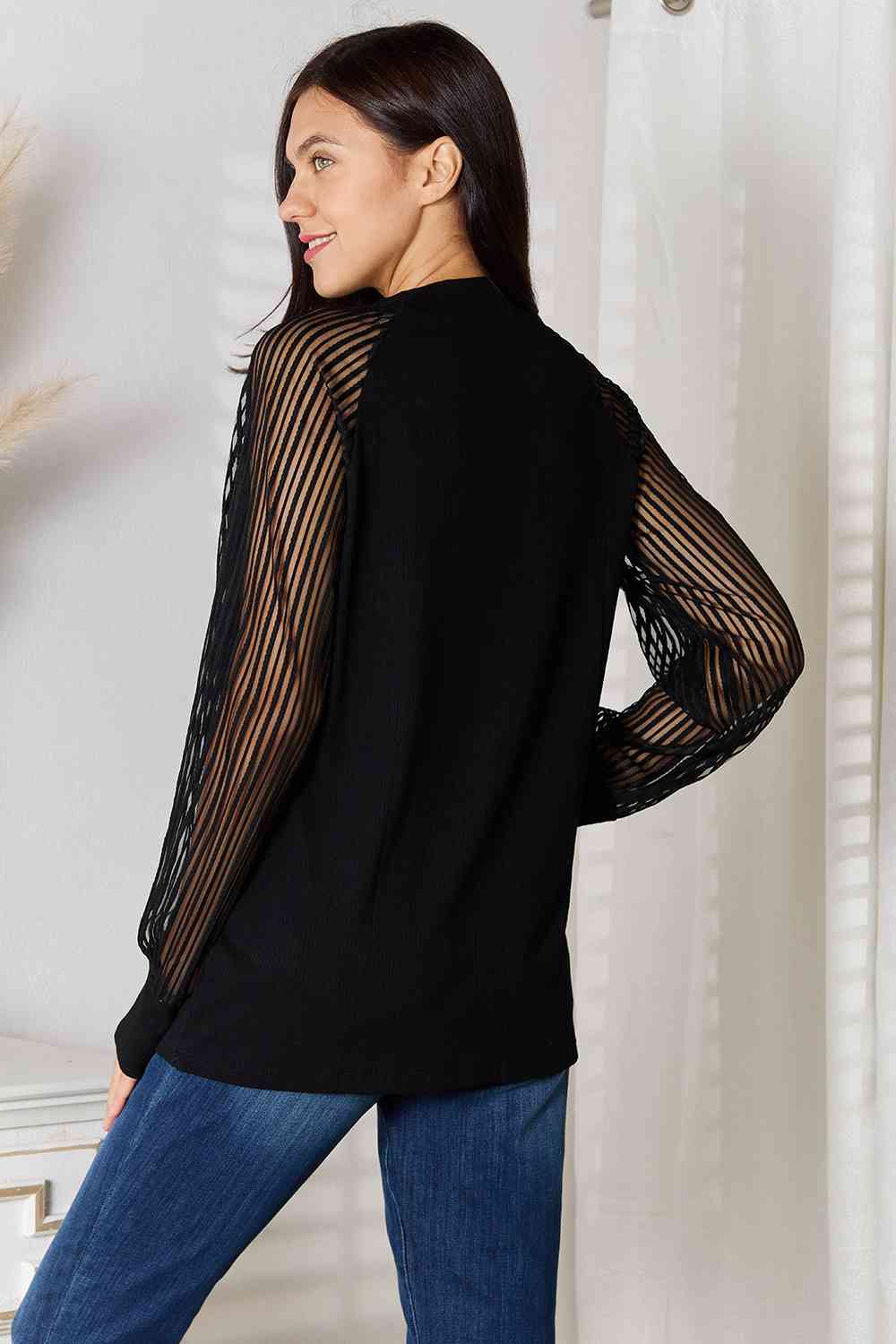 DOUBLE TAKE RAGLAN SLEEVE BLOUSE