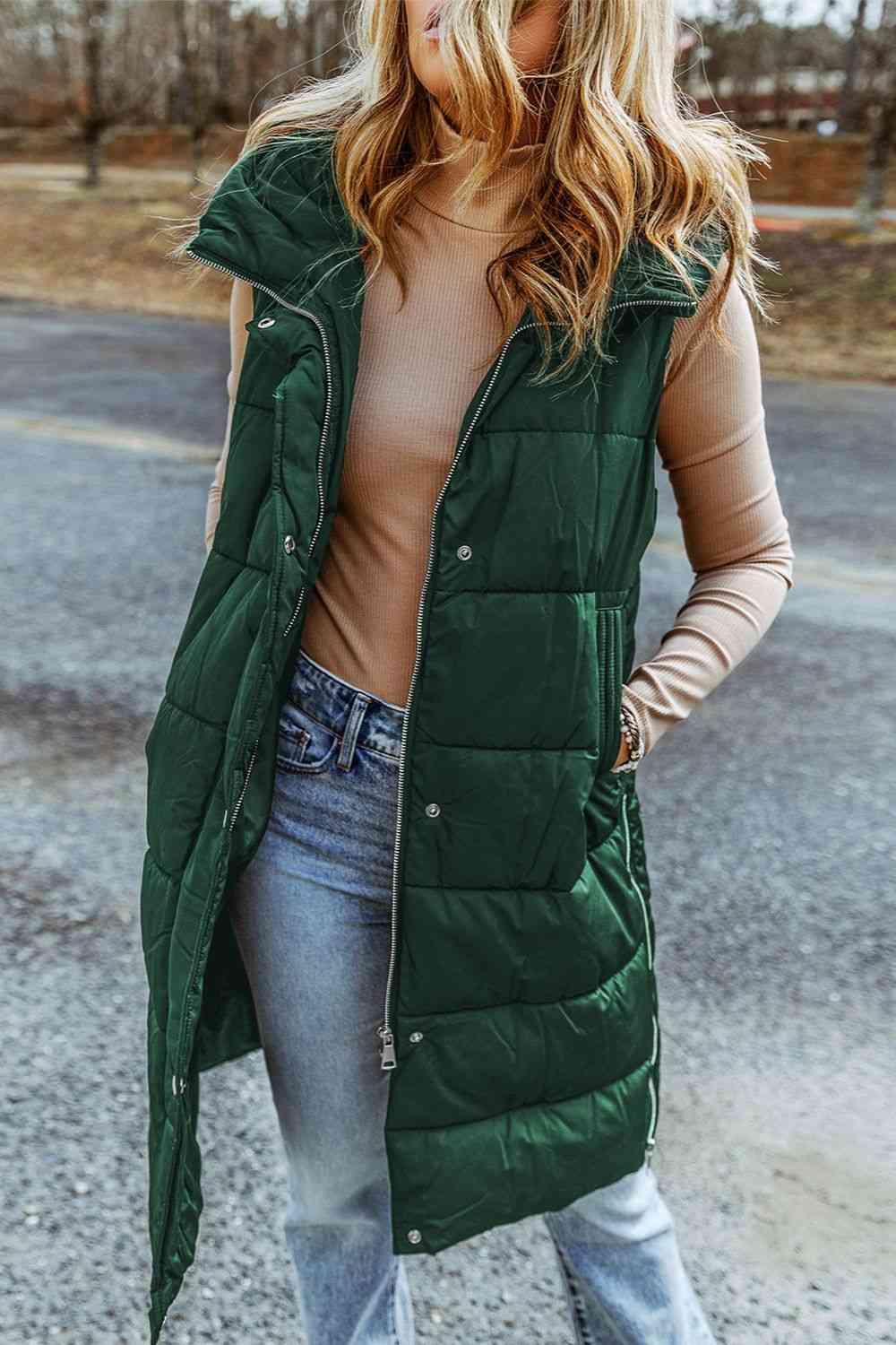 COOL GIRL HOODED PUFFER VEST