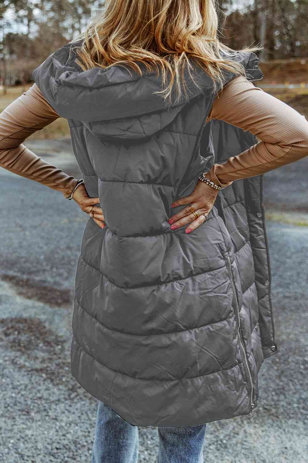 COOL GIRL HOODED PUFFER VEST