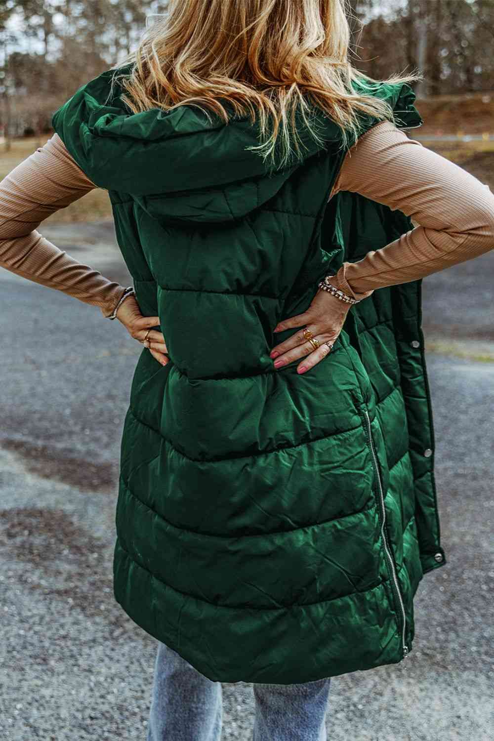COOL GIRL HOODED PUFFER VEST