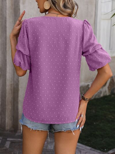 SWISS DOT MAGIC BLOUSE