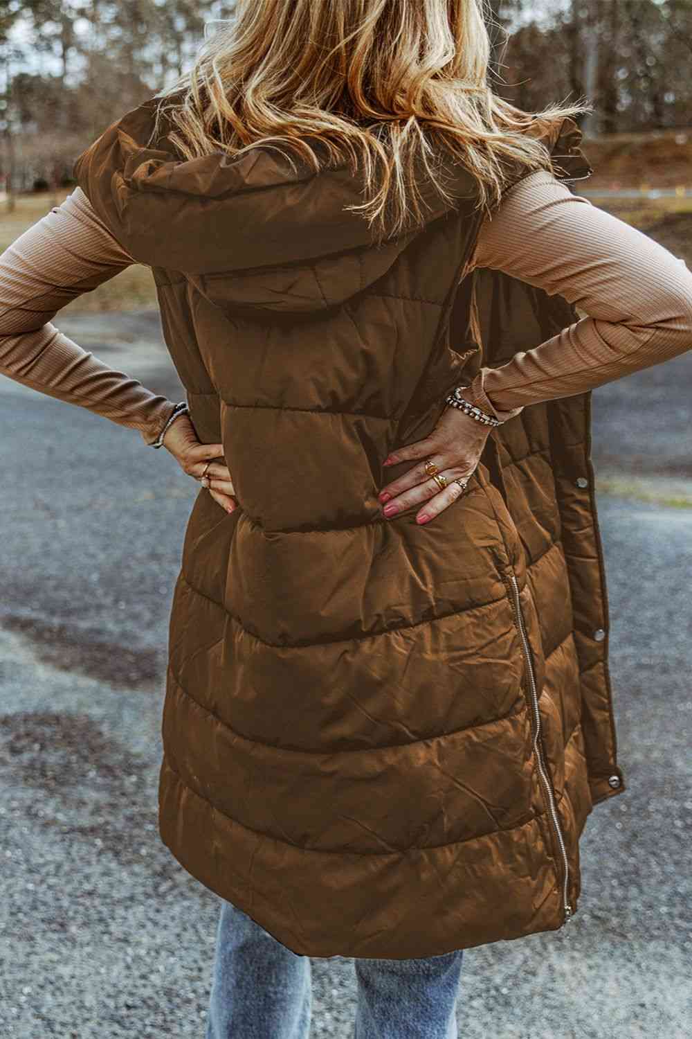 COOL GIRL HOODED PUFFER VEST
