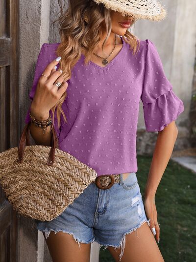 SWISS DOT MAGIC BLOUSE