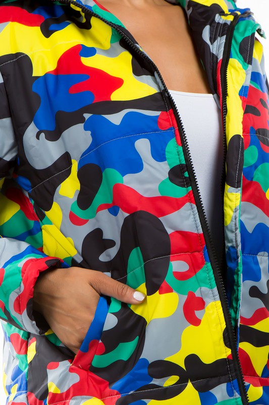 MULTICOLOR PUFFER JACKET