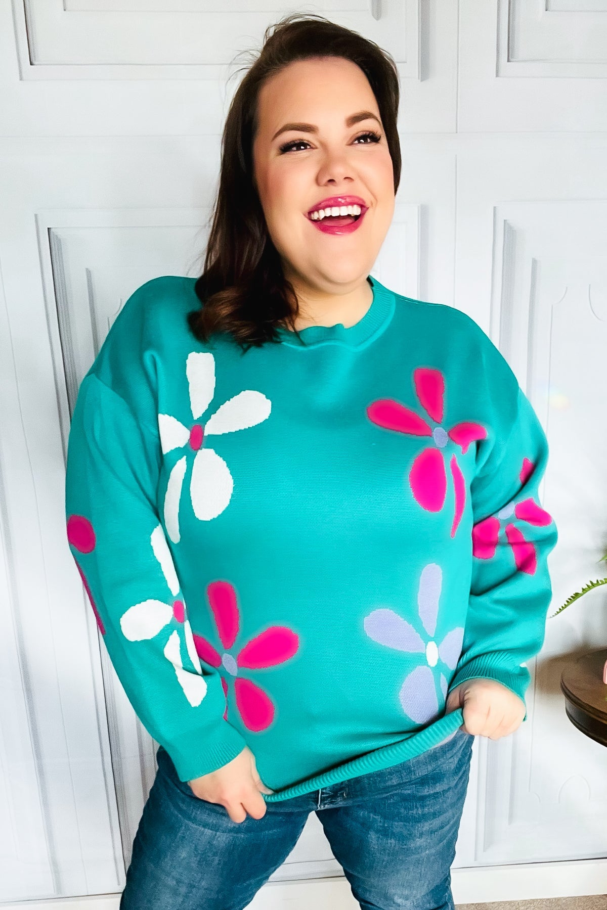 DAISY FLOWER PULLOVER SWEATER