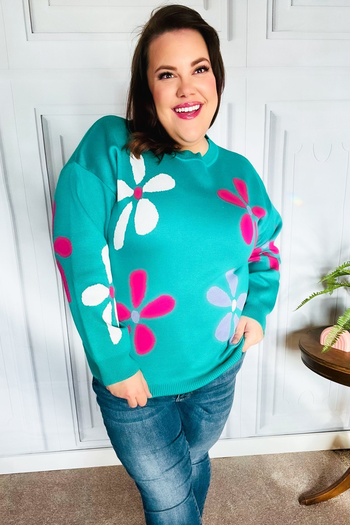 DAISY FLOWER PULLOVER SWEATER