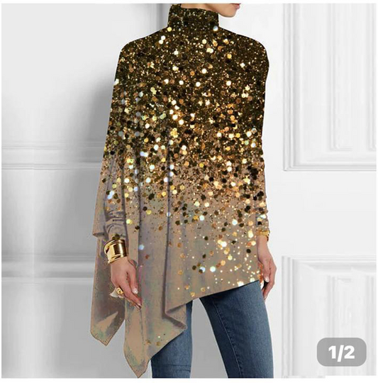 Glitter Glam drape top