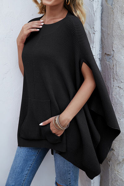 NIKKI KNIT CAPE SLEEVE SWEATER