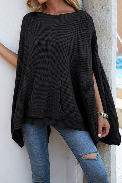 NIKKI KNIT CAPE SLEEVE SWEATER