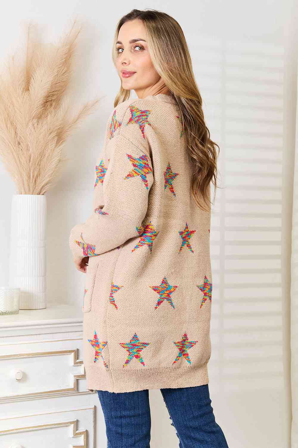 DOUBLE TAKE STAR CARDIGAN